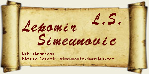 Lepomir Simeunović vizit kartica